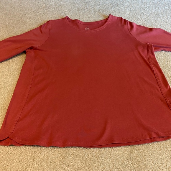 J. Jill Pima 3/4 Sleeve Scoop Neck Tee - Picture 3 of 7